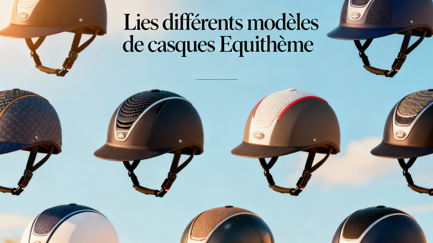 Les différents modèles de casques Equithème