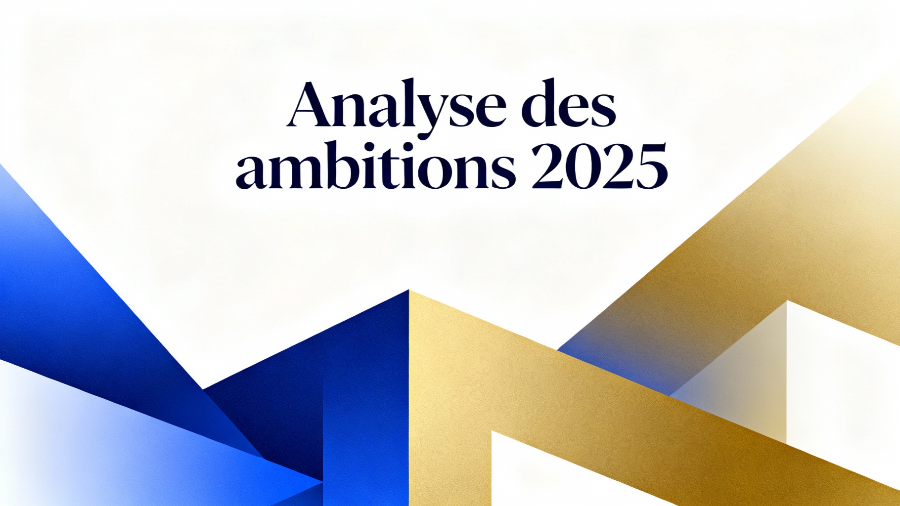 Analyse des ambitions 2025