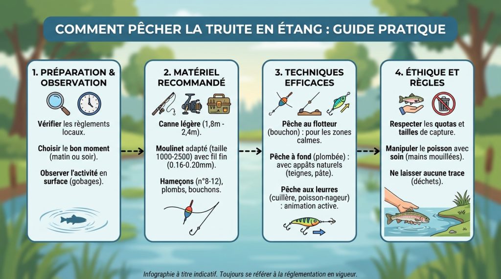 Postes de printemps et d'été pour pêcher la truite aux appâts vivants