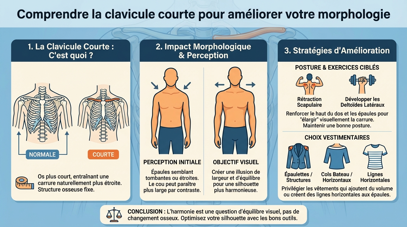 Impact de la clavicule courte sur la morphologie