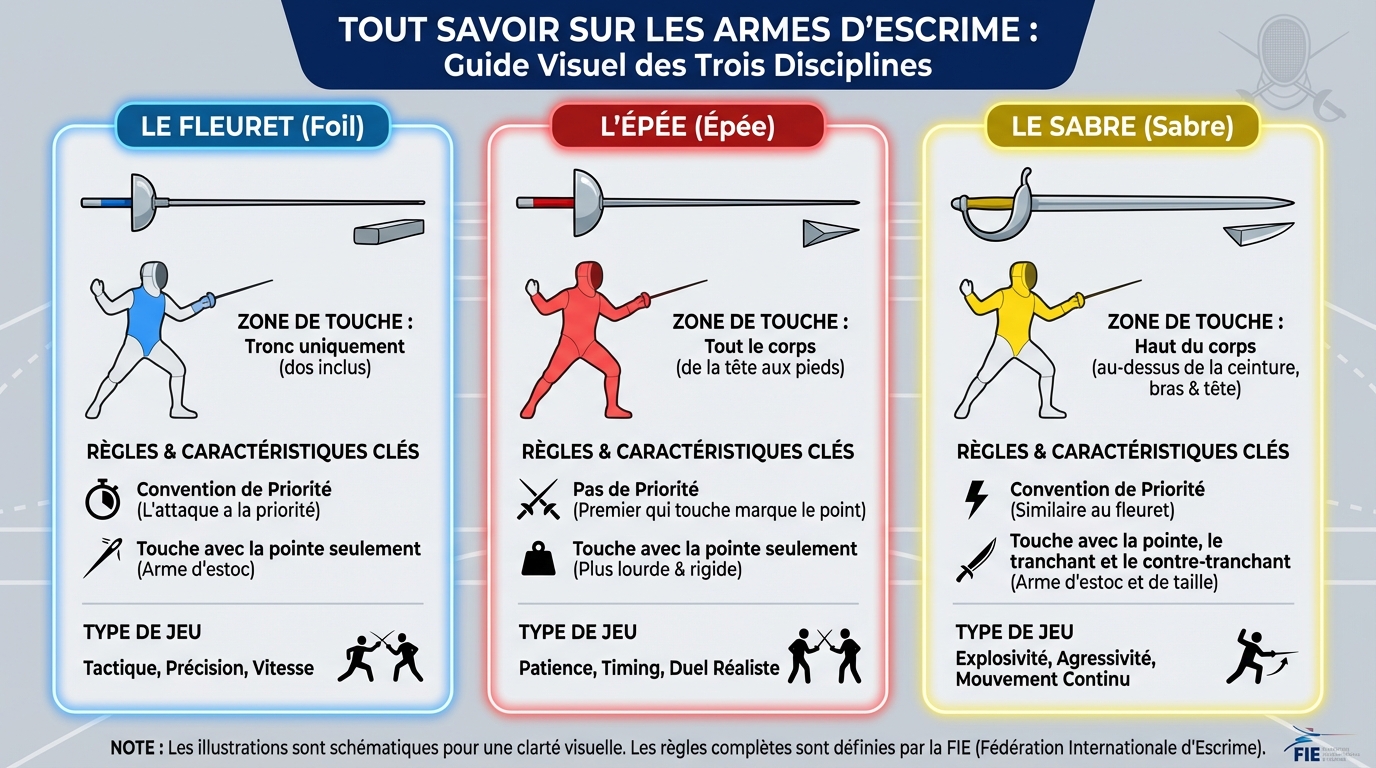Tout savoir sur les armes d'escrime 1 Comment choisir son arme