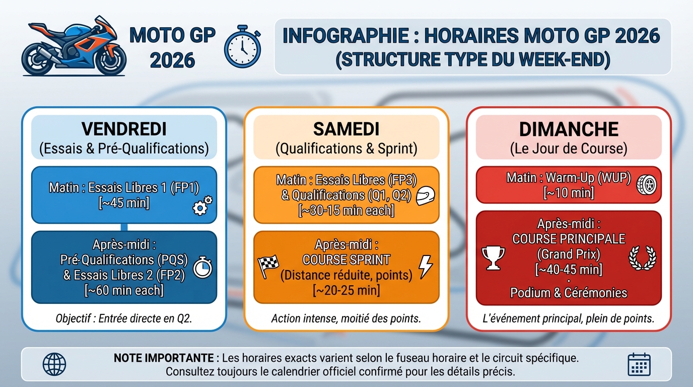 Horaires des événements