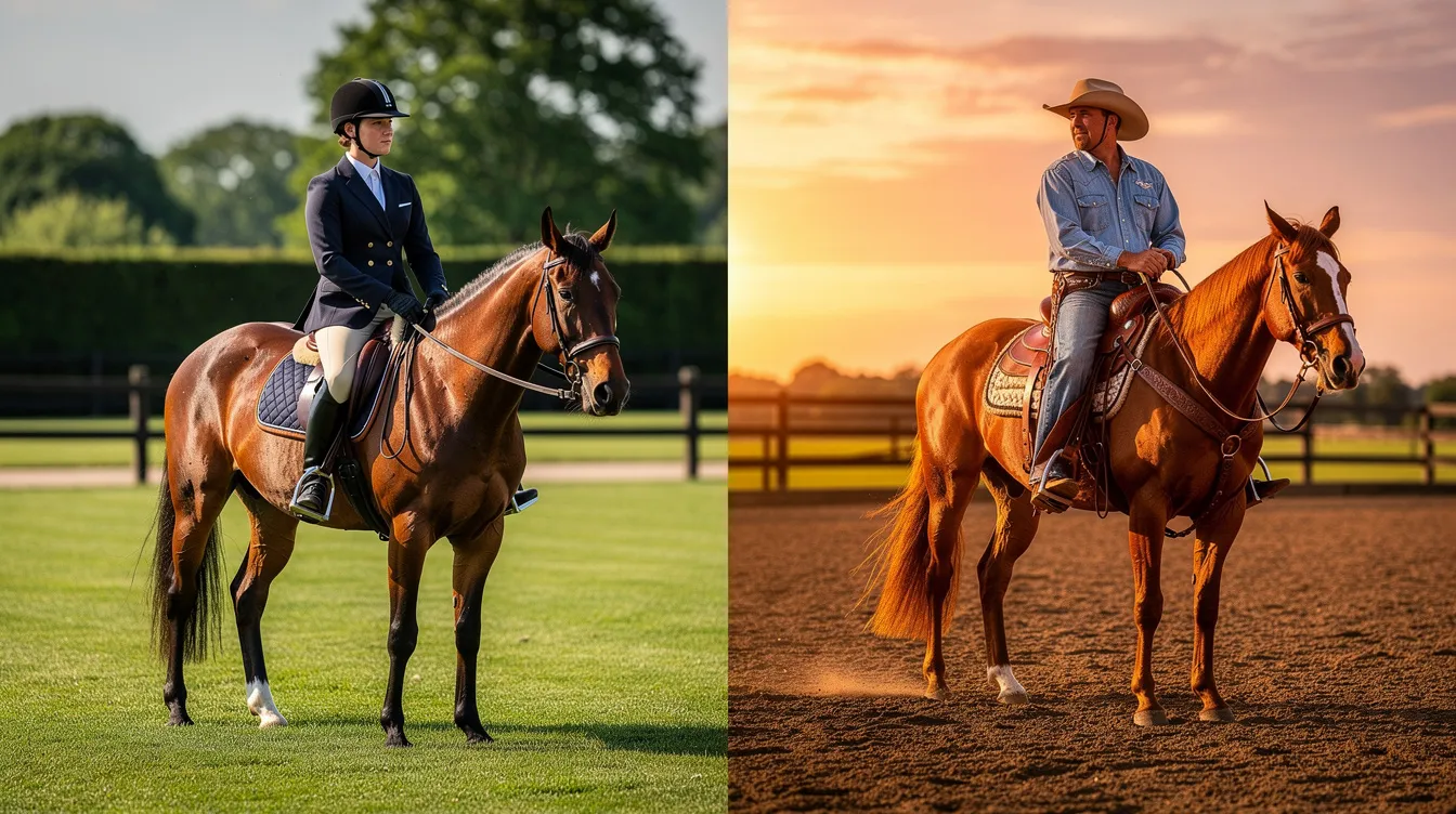 Différences entre équitation anglaise et western